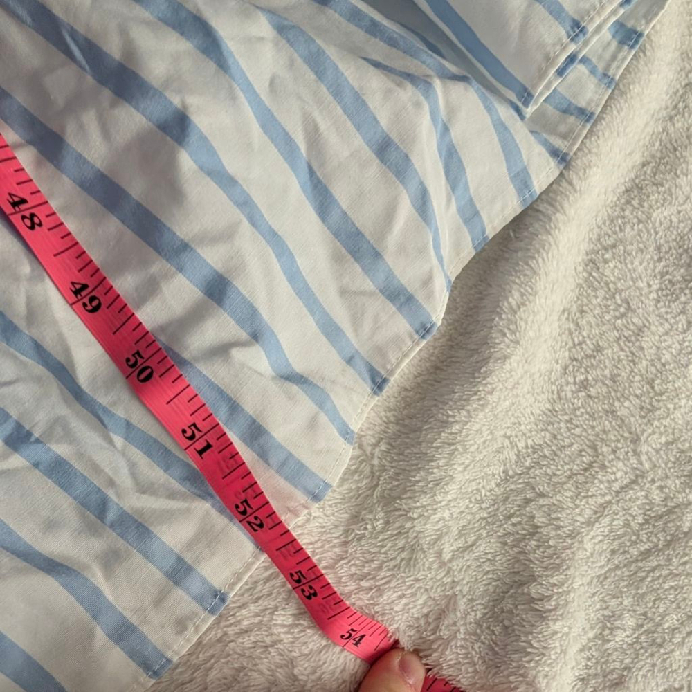ASOS Striped White Blue Maxi Dress - Size 12 - Picture 9 of 11